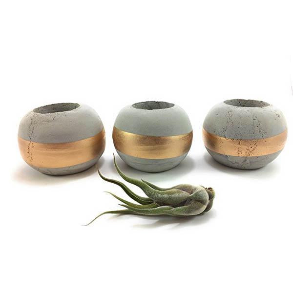 3 Pieces Concrete Succulent Planters