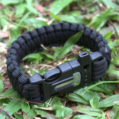 Clearance 4 in 1 Flint Fire Starter Whistle Rescue Rope Escape Bracelet